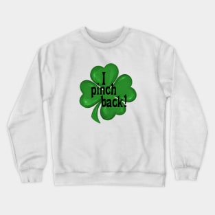 St.Patrick 's Day clover print label Crewneck Sweatshirt